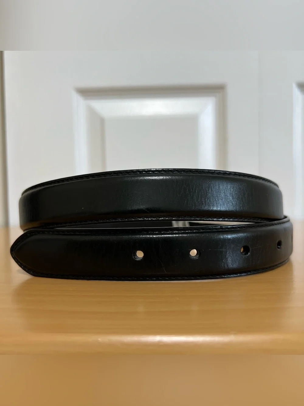 Fossil Women’s Black Leather Belt with Rope Buckle Size Small